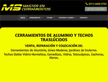 Tablet Screenshot of masterencerramientos.com